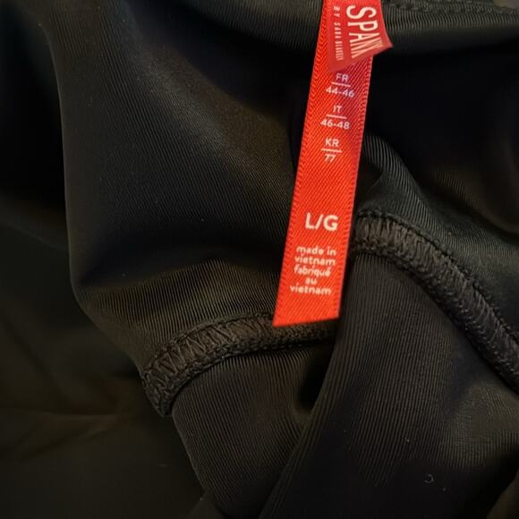 Spanx Moto Faux Leather Leggings Black Size Large - Picture 10 of 11